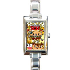 Cute Food Wallpaper Picture Rectangle Italian Charm Watch by Nexatart