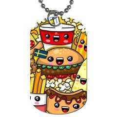 Cute Food Wallpaper Picture Dog Tag (one Side) by Nexatart