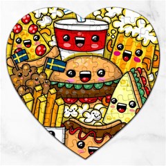 Cute Food Wallpaper Picture Jigsaw Puzzle (heart) by Nexatart