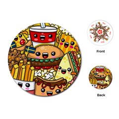 Cute Food Wallpaper Picture Playing Cards (round)  by Nexatart