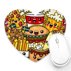 Cute Food Wallpaper Picture Heart Mousepads by Nexatart