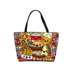 Cute Food Wallpaper Picture Shoulder Handbags by Nexatart