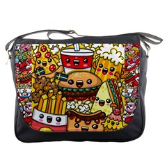 Cute Food Wallpaper Picture Messenger Bags by Nexatart