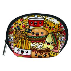 Cute Food Wallpaper Picture Accessory Pouches (medium)  by Nexatart