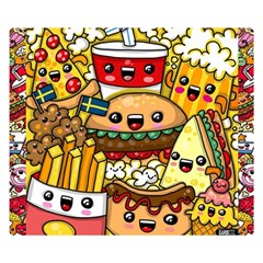 Cute Food Wallpaper Picture Double Sided Flano Blanket (small)  by Nexatart