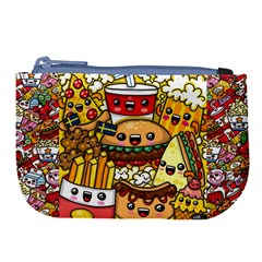 Cute Food Wallpaper Picture Large Coin Purse by Nexatart