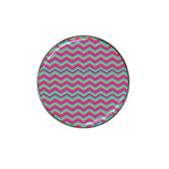 Retro Pattern Zig Zag Hat Clip Ball Marker (10 Pack) by Nexatart