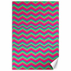 Retro Pattern Zig Zag Canvas 12  X 18   by Nexatart