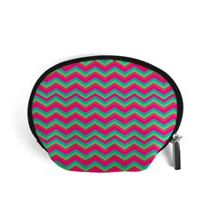 Retro Pattern Zig Zag Accessory Pouches (small)  by Nexatart