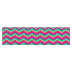 Retro Pattern Zig Zag Satin Scarf (oblong) by Nexatart