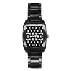 Star Egypt Pattern Stainless Steel Barrel Watch by Nexatart