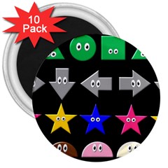 Cute Symbol 3  Magnets (10 Pack)  by Nexatart