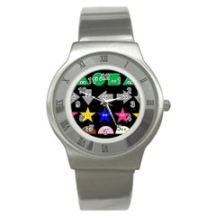 Cute Symbol Stainless Steel Watch by Nexatart