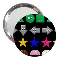 Cute Symbol 3  Handbag Mirrors by Nexatart