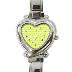 Chevron Background Patterns Heart Italian Charm Watch by Nexatart