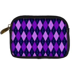 Static Argyle Pattern Blue Purple Digital Camera Cases by Nexatart