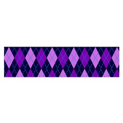 Static Argyle Pattern Blue Purple Satin Scarf (oblong) by Nexatart