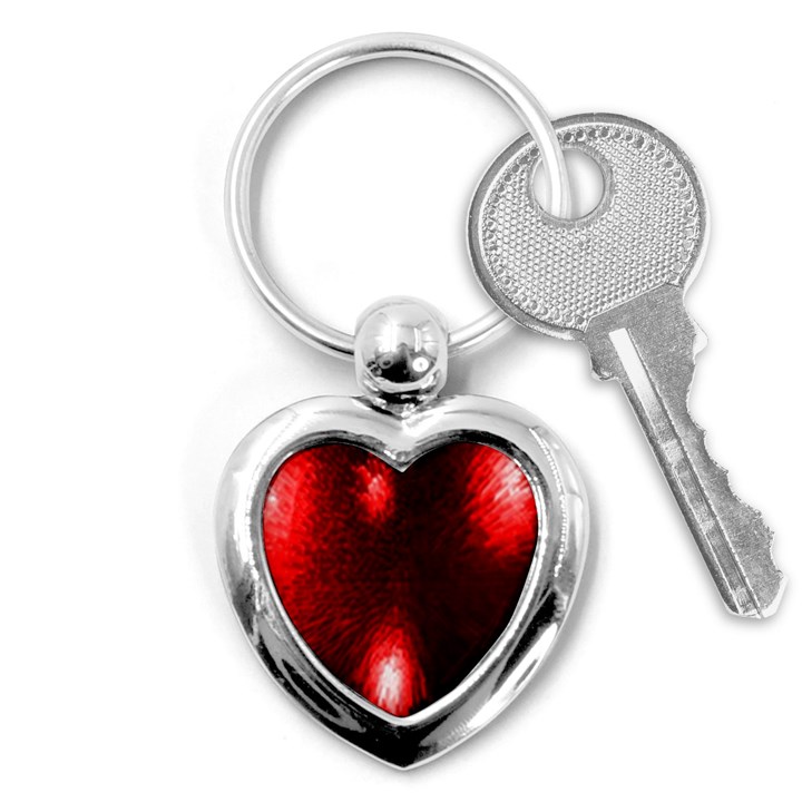 Box Lights Red Plaid Key Chains (Heart) 