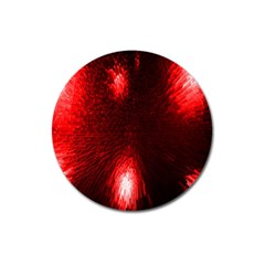 Box Lights Red Plaid Magnet 3  (round)