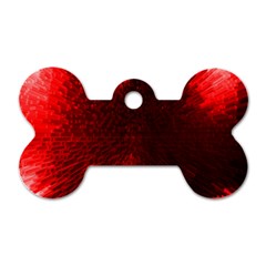 Box Lights Red Plaid Dog Tag Bone (one Side) by Mariart