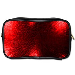 Box Lights Red Plaid Toiletries Bags 2-side by Mariart