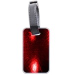 Box Lights Red Plaid Luggage Tags (Two Sides) Back