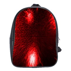 Box Lights Red Plaid School Bags (xl)  by Mariart