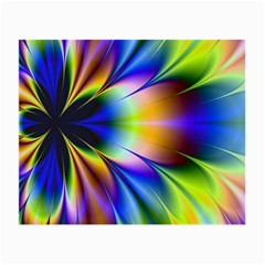 Bright Flower Fractal Star Floral Rainbow Small Glasses Cloth by Mariart