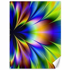 Bright Flower Fractal Star Floral Rainbow Canvas 36  X 48   by Mariart