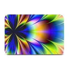 Bright Flower Fractal Star Floral Rainbow Plate Mats by Mariart