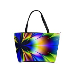 Bright Flower Fractal Star Floral Rainbow Shoulder Handbags by Mariart