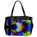 Bright Flower Fractal Star Floral Rainbow Office Handbags Front