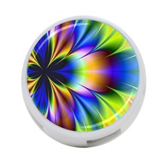 Bright Flower Fractal Star Floral Rainbow 4-port Usb Hub (one Side) by Mariart