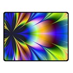 Bright Flower Fractal Star Floral Rainbow Fleece Blanket (Small) 50 x40  Blanket Front