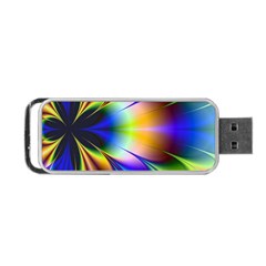 Bright Flower Fractal Star Floral Rainbow Portable Usb Flash (two Sides) by Mariart