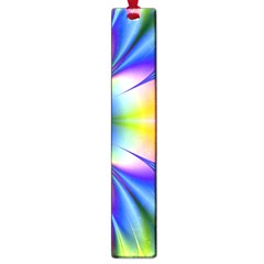 Bright Flower Fractal Star Floral Rainbow Large Book Marks by Mariart