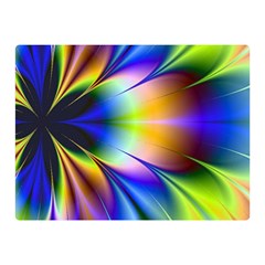 Bright Flower Fractal Star Floral Rainbow Double Sided Flano Blanket (mini)  by Mariart