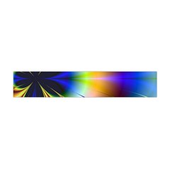 Bright Flower Fractal Star Floral Rainbow Flano Scarf (mini) by Mariart