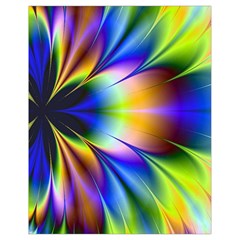 Bright Flower Fractal Star Floral Rainbow Drawstring Bag (small) by Mariart