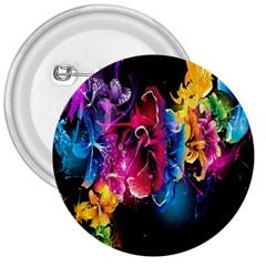 Abstract Patterns Lines Colors Flowers Floral Butterfly 3  Buttons