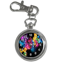 Abstract Patterns Lines Colors Flowers Floral Butterfly Key Chain Watches