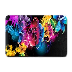 Abstract Patterns Lines Colors Flowers Floral Butterfly Small Doormat  by Mariart