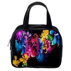 Abstract Patterns Lines Colors Flowers Floral Butterfly Classic Handbags (One Side)