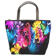 Abstract Patterns Lines Colors Flowers Floral Butterfly Bucket Bags