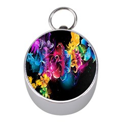 Abstract Patterns Lines Colors Flowers Floral Butterfly Mini Silver Compasses by Mariart