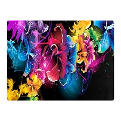 Abstract Patterns Lines Colors Flowers Floral Butterfly Double Sided Flano Blanket (mini)  by Mariart