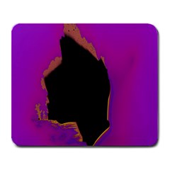 Buffalo Fractal Black Purple Space Large Mousepads by Mariart