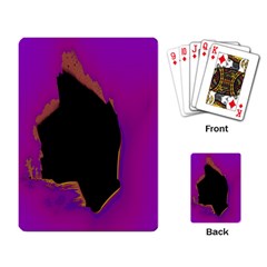 Buffalo Fractal Black Purple Space Playing Card by Mariart