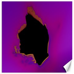 Buffalo Fractal Black Purple Space Canvas 20  X 20   by Mariart