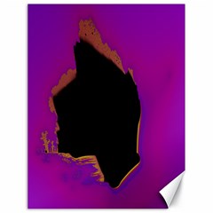 Buffalo Fractal Black Purple Space Canvas 18  X 24   by Mariart